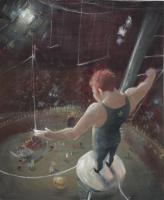 Before The Jump - Acrilic On Paper Paintings - By Irene Mazzo, Illustration Painting Artist