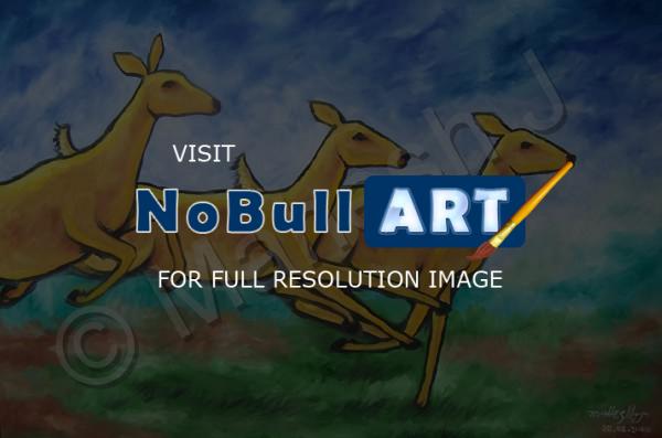 Animals - Deers - Oil On Canvas