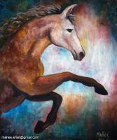 Horse - Acrylic Paintings - By Mahesh J, Expression Painting Artist