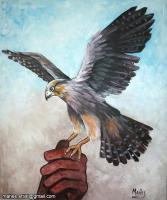 Falcon - Acrylic Paintings - By Mahesh J, Expression Painting Artist