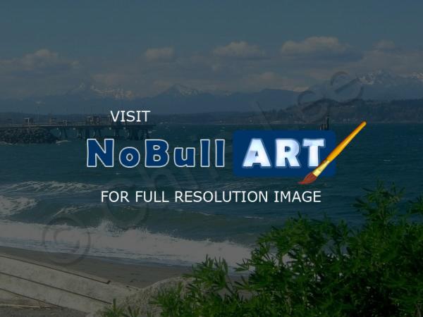 Photography - Snowy Mountains And Blue Beach - Digital Photography