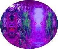 Mixed Media - Purple Oval - Mixed Media