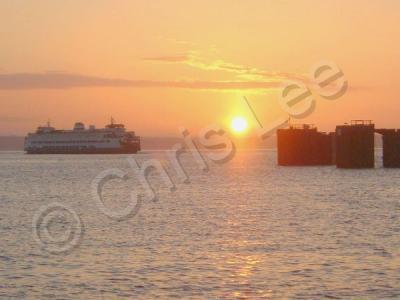 Photography - Sunset And Ferry - Digital Photography