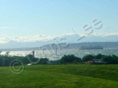 Photography - Ferry On Silve Water - Mixed Media