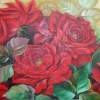Rosas Vermelhas - Oil On Canvas Paintings - By Virgnia Arajo, Impressionismo Painting Artist