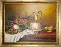 Natureza Morta II - Oil On Canvas Paintings - By Virgnia Arajo, Realismo Painting Artist