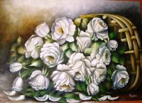 Brancas - Oil On Canvas Paintings - By Virgnia Arajo, Impressionismo Painting Artist