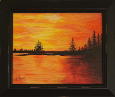 Sunset - Cloudy Sky - Acrylic