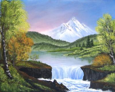 Landscape - Mountain Lake - Acrylic