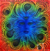 Maya - Psychedelic Art - Acrylic Uv Paints Paintings - By Liromo Liromo, Psychedelic Art Painting Artist