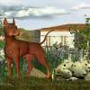 2 Dogs On Gaurd - Digital Mixed Media - By Todd A, Nature Mixed Media Artist