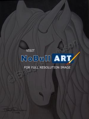 Fantasy Art - Unicorn - Graphite Pencils