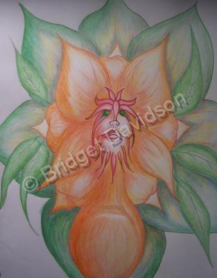 Fantasy Art - Flower Nymph - Colored Pencils