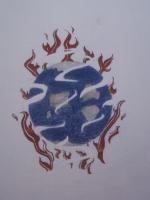 Earth Wind And Fire - Colored Pencils Drawings - By Bridget Davidson, Colored Pencils Drawing Artist