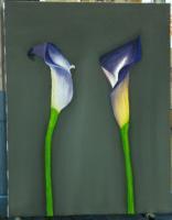 Calla Liles - Oil On Canvas Paintings - By Megan Tichansky, Nature Painting Artist