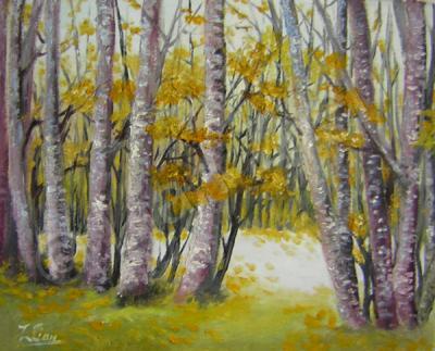 Landscape - Barren Trees - Oil On Canvas