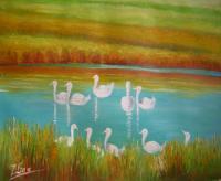 Melody In White 1 - Oil On Canvas Paintings - By Lian Zhen, Contemporary Painting Artist