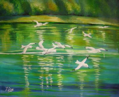 Landscape - Melody In White 2 - Oil On Canvas