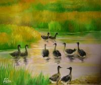 Melody In Black 1 - Oil On Canvas Paintings - By Lian Zhen, Contemporary Painting Artist