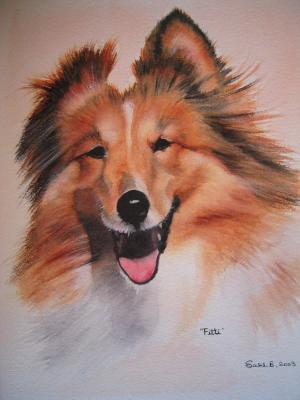 Portrait - Collie - Watercolor