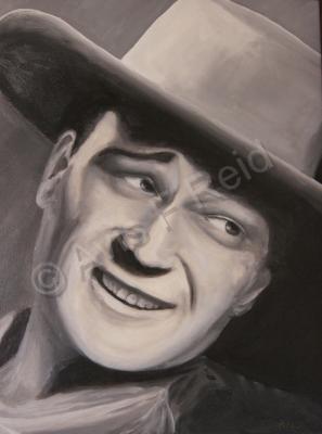 Oil Paintings - He Played A Cowboy - Oil On Canvas