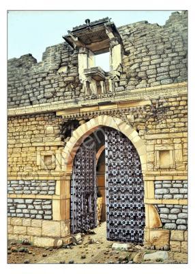 Oil Painting - Gate Of Gajod Fortkuchh India - Oil On Canvas