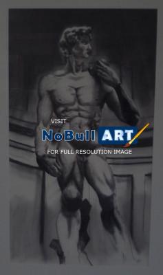 Realism - After Michelangelos David - Charcoal