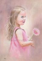 Daisy - Coloured Pencils And Pan Paste Mixed Media - By Karen Hull, Realism Mixed Media Artist