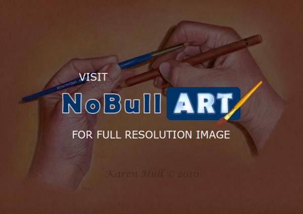 Trompe Loeil - The Artist Or The Subject - Coloured Pencils On Matte Boar