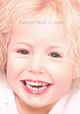 Portraits - Joy - Coloured Pencils On Pastelmat