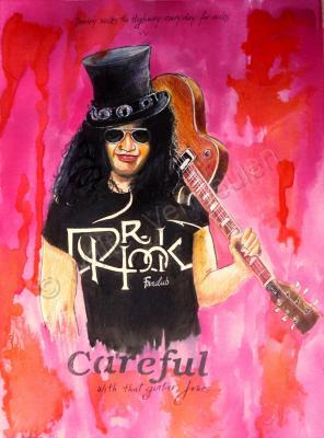 2012 - Careful With That Guitar Jones - Colored Pencil  Ink On Paper