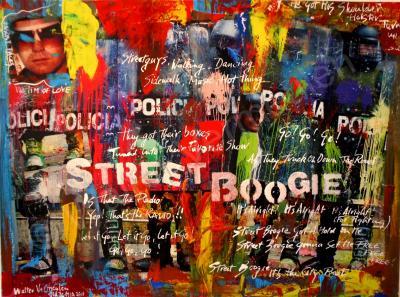 2011 - Street Boogie - Mixed Media On Paper