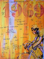2010 - Eddy Merckx Is Returning To Our Silver Screen - Colored Pencil  Ink On Paper