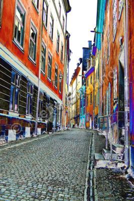 Northern Lights - Gamla Stan Stockholm - Digital