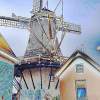 Windmill In Hattem - Digital Photography - By Yvette Efteland, Realistic Photography Artist