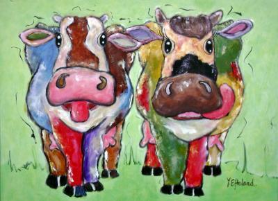 Crazy About Cows - Sid  And Nancy - Acrylics