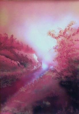 Fantasy World Paintings - Fairyland - Spray Paint On Paperboard