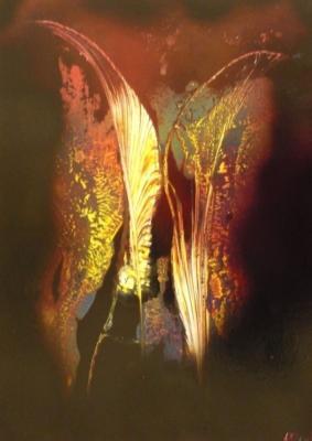 Fantasy World Paintings - Light Fantasy - Spray Paint On Paperboard