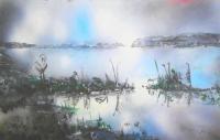Fantasy World Paintings - Purity - Spray Paint On Paperboard