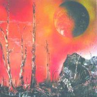 Fantasy World Paintings - Afterwards - Spray Paint On Paperboard