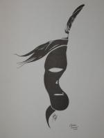 Half-Breed - Penink Drawings - By Brandy Supernaw, Black And White Drawing Artist