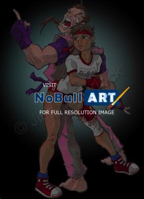 Fan Art - Dan And Sakura - Marker