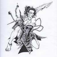 Character Designs - Keldis - Pencil And Ink