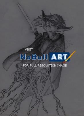 Fan Art - Yoda Lord Of The Sith - Pencils