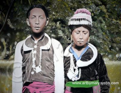 Hmong - Mr And Mrs Yang - Pastel