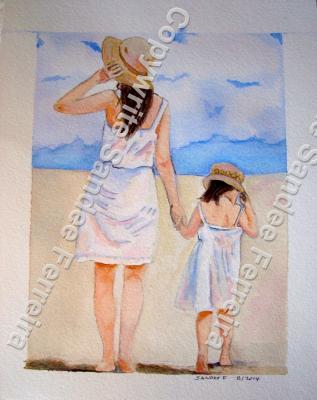 Beach - Lovely Days - Watercolor