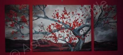 Subject Tree - Ravishing In Red - Acrylic