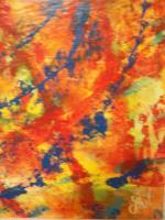 Volcano Painting - Abstract Paintings - By Lana Kennedy, Abstract Painting Artist
