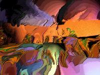 Shaken Landscape - Digital Painting Digital - By Yasar Aleem, Symbolism Digital Artist
