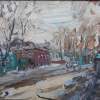 Street In Podolsk - Oil On Canvas Paintings - By Alexander Vilderman, Classic Painting Artist